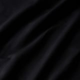 Dark, thick, textured curtains. Horizontal lines visible, suggesting high-quality fabric.