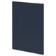 METOD kitchen cabinet door in blue, flat, square, with plastic foil finish.