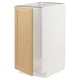 METOD kitchen cabinet - white and oak veneer, rectangular with single door.