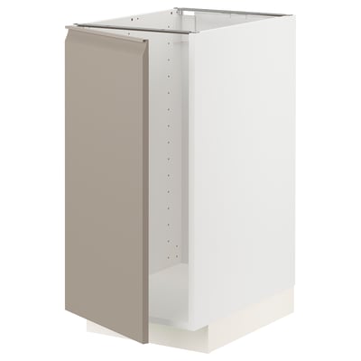 METOD grey-beige cabinet, modern with integrated handle.