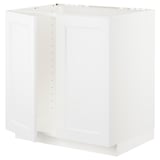 Modern white METOD kitchen cabinet, sleek and minimalist.