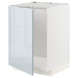Ikea METOD white gloss cabinet, modern, square, with snap hinges.