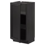 A dark gray METOD kitchen cabinet with a single door and an adjustable shelf.