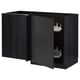 METOD black kitchen cabinet with pull-out shelf.