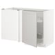 White METOD kitchen cabinet with pull-out shelf unit.