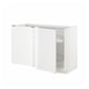 White METOD kitchen cabinet with two pull-out shelves for easy access.