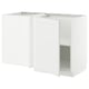 White METOD kitchen cabinet, modern design, square shape, melamine and fibreboard.