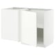 Ikea METOD white kitchen cabinet unit, l-shape with open shelf.
