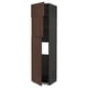 Ikea METOD kitchen cabinet, dark brown,modern design, wood finish, tall, 3 doors.