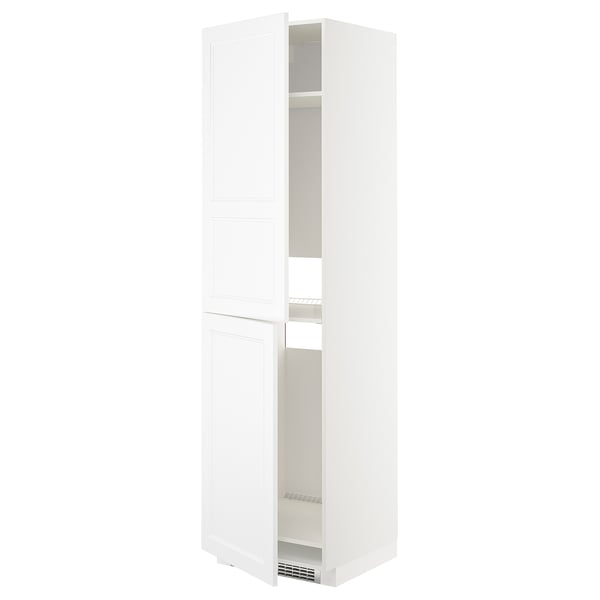 White METOD kitchen cabinet with adjustable shelves, modern design, 2 doors.