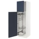 METOD High cabinet with cleaning interior, white Axstad/matt blue, 60x60x200 cm