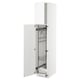 METOD High cabinet with cleaning interior, white/Axstad matt white, 40x60x200 cm