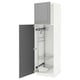 METOD High cabinet with cleaning interior, white/Bodbyn grey, 60x60x200 cm
