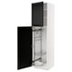 METOD High cabinet with cleaning interior, white/Lerhyttan black stained, 60x60x220 cm