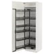 METOD kitchen cabinet with pull-out shelves, white, metal and wood construction, modern design.