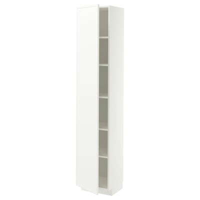 METOD High cabinet with shelves, white/Aspudden matt white, 40x37x200 cm