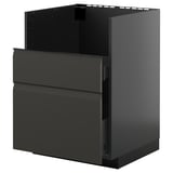 METOD / KNIVSHULT Base cab f TALLSJÖN sink, black-grey/Upplöv matt anthracite, 60x60 cm