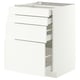 METOD / MAXIMERA Base cab 4 frnts/4 drawers, white/Aspudden matt white, 60x60 cm