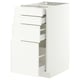 METOD / MAXIMERA Base cab 4 frnts/4 drawers, white/Aspudden matt white, 40x60 cm