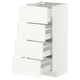 METOD / MAXIMERA Base cab 4 frnts/4 drawers, white/Aspudden matt white, 40x37 cm