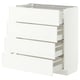 METOD / MAXIMERA Base cab 4 frnts/4 drawers, white/Aspudden matt white, 80x37 cm