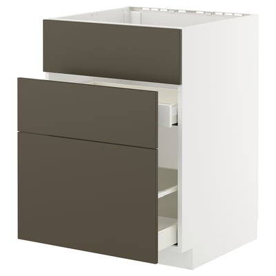 METOD / MAXIMERA Base cab f sink+3 fronts/2 drawers