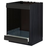 Black ikea METOD drawer cabinet for modern kitchens, sleek & functional.