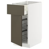 METOD / MAXIMERA Base cab w wire basket/drawer/door