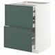 METOD / MAXIMERA Base cb 2 frnts/2 low/1 md/1 hi drw, white/Aspudden dark grey-green, 60x60 cm