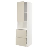 METOD kitchen unit, beige, modern, vertical design, drawer, cabinet, smooth finish.