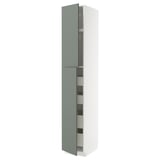 Ikea METOD kitchen cabinet in grey-green with modern, sleek design.