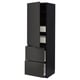 Modern black METOD kitchen cabinet with smooth drawers, matte finish, and soft-closing hinges.