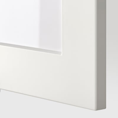 Closeup of METOD kitchen cabinet showing smooth, high-quality finish with sleek lines and clean edges.