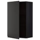 Open black kitchen cabinet with metal handle, rectangular, modern design.