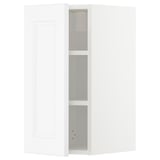 White METOD kitchen unit with adjustable shelves, featuring a single paneled door.