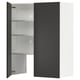 Black modern wall cabinet, METOD kitchen system with adjustable shelves.