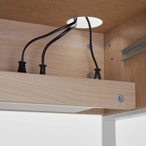 Desk, MICKE, white stained oak effect, 73x50 cm IKEA