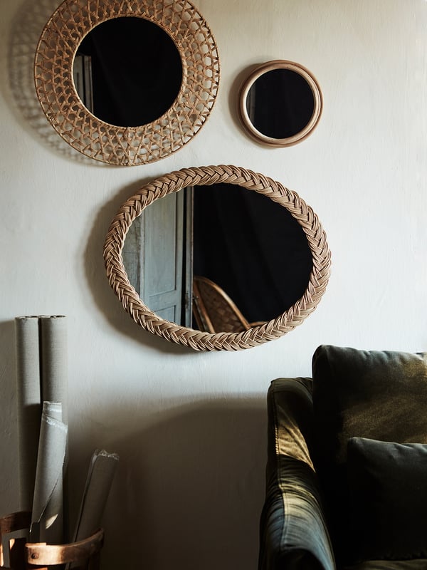 MISSVEDEN Mirror - rattan - IKEA