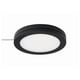 MITTLED black circular led light, sleek design, emits soft white glow, energy-efficient.