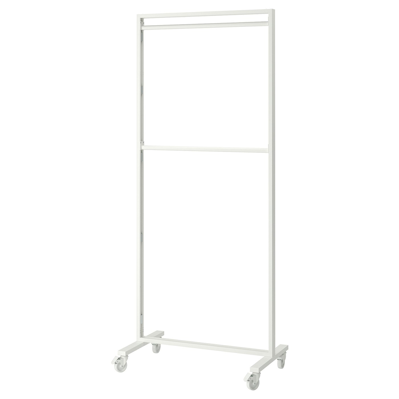pedestal DAB brrrsos yokosquad M ロンT MITTZON frame w cstrs/clths rail/disp shlf, white, 85x205 cm - IKEA