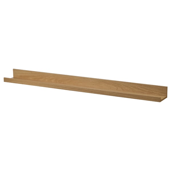 MOSSLANDA shelf, wooden, light brown, rectangular, simple design.