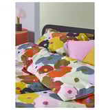 MURREVA Duvet cover and pillowcase, multicolour/floral pattern, 140x200/60x70 cm