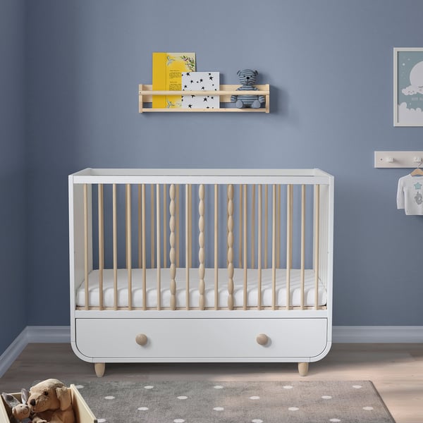 Myllra Cot With Drawer White 60x120 Cm Ikea