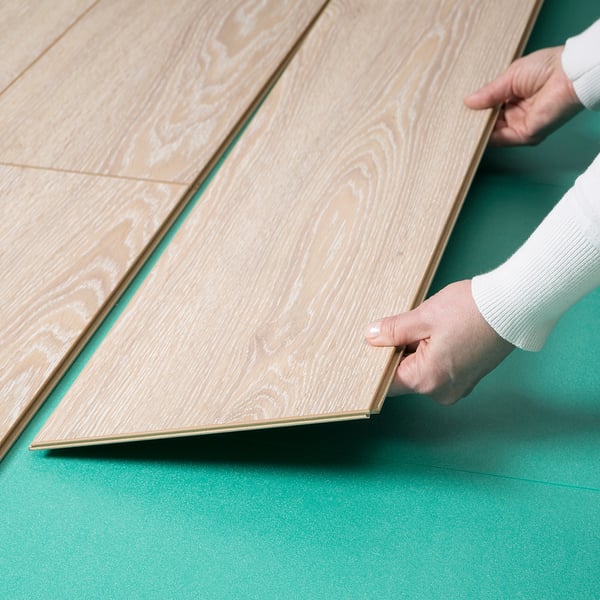 MYRMARK Laminated flooring white stained oak effect IKEA