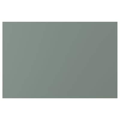 NICKEBO grey-green cabinet front, smooth, rectangular, matt.