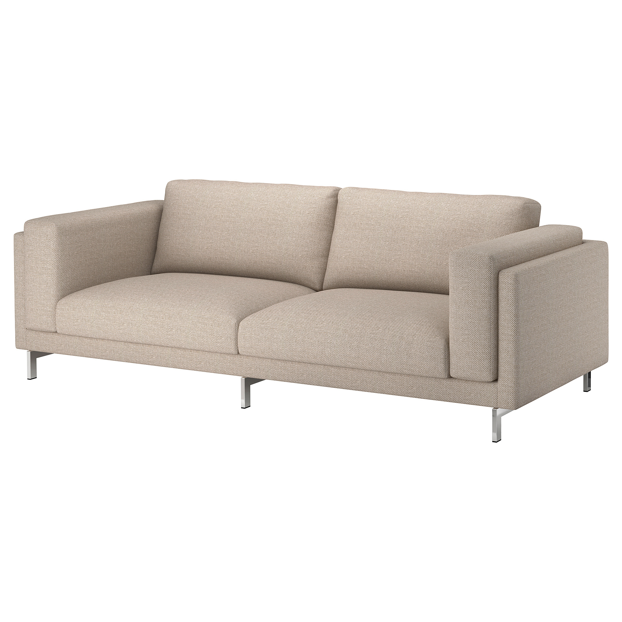 NOCKEBY Cover threeseat sofa Lejde dark beige IKEA