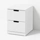 NORDLI Chest of 2 drawers, white, 40x54 cm