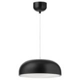 NYMÅNE: black dome pendant light with grid diffuser.