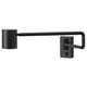 Black wall lamp, NYMÅNE, adjustable, minimalist design, metal and plastic, modern look.