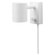 Adjustable wall lamp with shade and dimmer, minimalist.